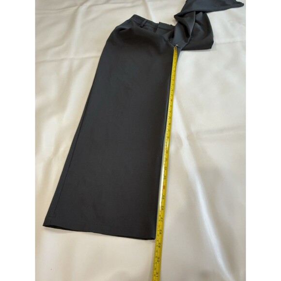 Elodie Anthropology Wide Leg High Waist Pleated Black Trouser Sz M Dress Pants a - Picture 6 of 9